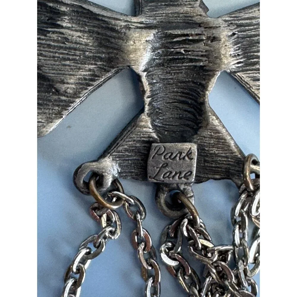 Vintage Park Lane Block Turquoise Tribal Charm Peyote Bird Southwestern Necklace - Picture 4 of 10